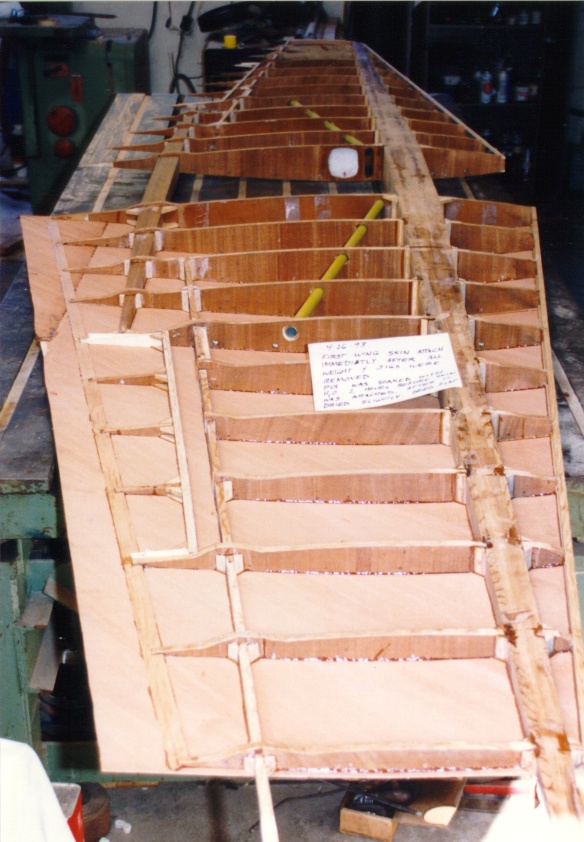 SR-1 Snoshoo Wing on Jig - Building the Wing